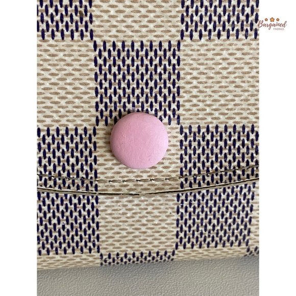 Authentic Louis Vuitton Damier Azur Coated Canvas Leather Rosalie Coin Purse - Picture 2 of 12